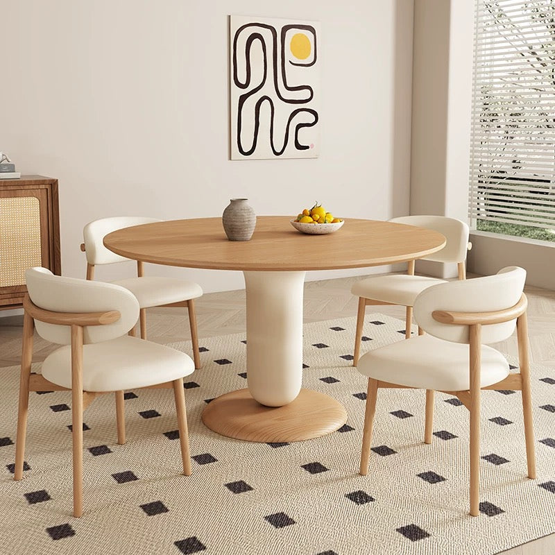 Cream Dining Set With 4 Chairs